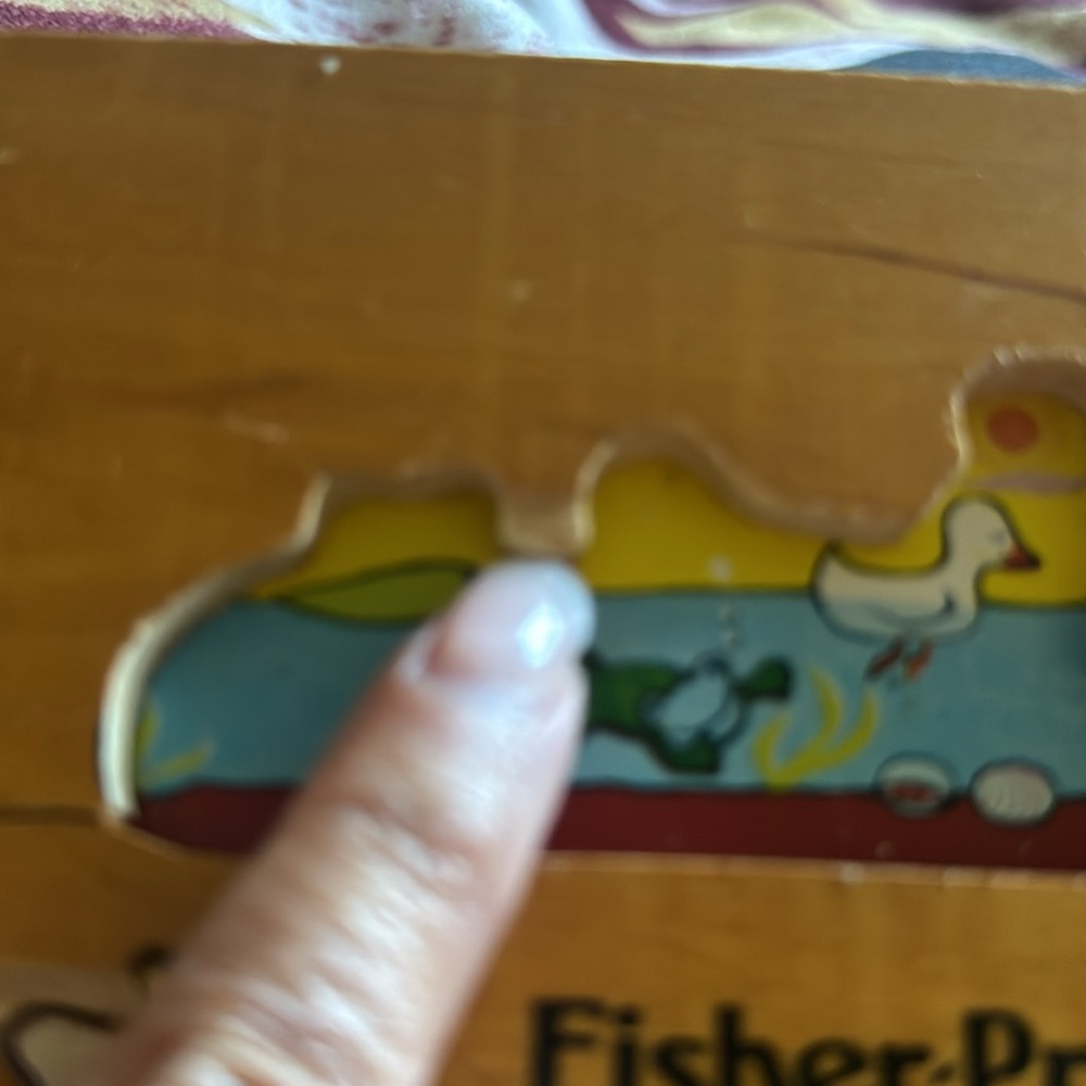 VINTAGE 1971 FISHER PRICE WOODEN PUZZLE #507 FARM ANIMALS - Picture 9 of 9